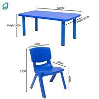 Ensemble de table et de chaises en plastique coloré pour enfants, utilisé pour les meubles de maternelle et de classe scolaire
