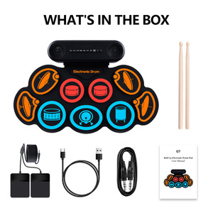 Bộ trống điện tử cầm tay G7 có thể gấp gọn kiểu cuộn tay Trống trò chơi điện tử Jazz dành cho người mới bắt đầu Buồng trống đầy màu sắc - Product Image 5