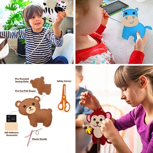 Kit d'artisanat d'animaux Créatures de la forêt DIY <span class=keywords><strong>Couture</strong></span> Feutre Animaux en peluche Débutants Set de <span class=keywords><strong>couture</strong></span> éducatif Art Craft Kits for kds - Product Image 6