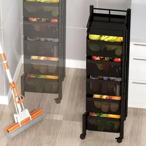 Multifunctional Kitchen Storage Rotatable Shelf 3/4/5 Layers Vegetable Or Fruit Storage Rack