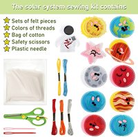 Jouet éducatif pour enfants, fournitures d'artisanat, feutre pré-coupé, planètes de l'espace, Terre, astronaute, jouets en peluche, couture DIY pour adultes