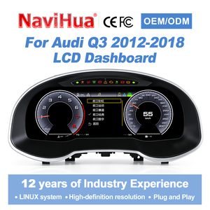 NaviHua 12.3" Affichage numérique de tableau de bord pour Audi Q3 2012-2018, nouveau design, écran LCD, Carplay, compteur de vitesse automatique, cockpit virtuel Linux - Product Image 3