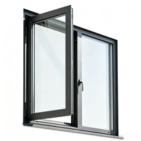 Ventana Abatible de Doble Capa de Vidrio de Fabricación Original con Aislamiento Térmico y Sellado para Uso Doméstico General