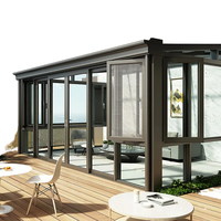 Solárium Moderno de Techo Plano de Aluminio con Doble Acristalamiento Low-E, Insonorizado, Jardín de Invierno para Hotel y Villa