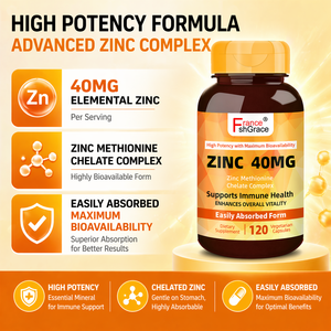 Cápsulas de Zinc 40mg con Ingredientes Personalizados para el Apoyo Inmunológico, de la Piel, el Cabello y las Uñas para Hombres y Mujeres, Suplemento de Zinc - Product Image 5