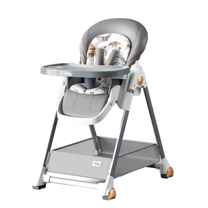 Silla Alta Multifuncional 3 en 1 de Lujo para Bebé, Plegable, de 0 a 12 Meses, Material de PVC, Asiento Oscilante Manual para la Hora de Comer - Product Image 3