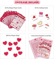 Jeux de fête de la Saint-Valentin Pafu, fournitures et cadeaux, bingo pour 32 joueurs, cartes de bingo pour la Saint-Valentin pour enfants et adultes