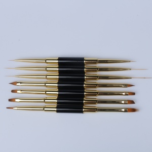 Nuevo kolinsky acrílico Etiqueta Privada dual cepillo 2 en 1 detalle cepillo de <span class=keywords><strong>uñas</strong></span> arte cepillo - Product Image 5