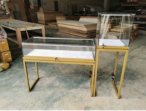 Tùy chỉnh kính trang sức hiển thị Showcase Antique cửa hàng hiển thị trường hợp với khung kim loại - Product Image 3