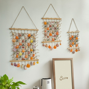 Décoration murale en coquillages méditerranéens, rideau en coquillages naturels, décoration intérieure, rectangle, matériau en pin, lot de plusieurs pièces - Product Image 1