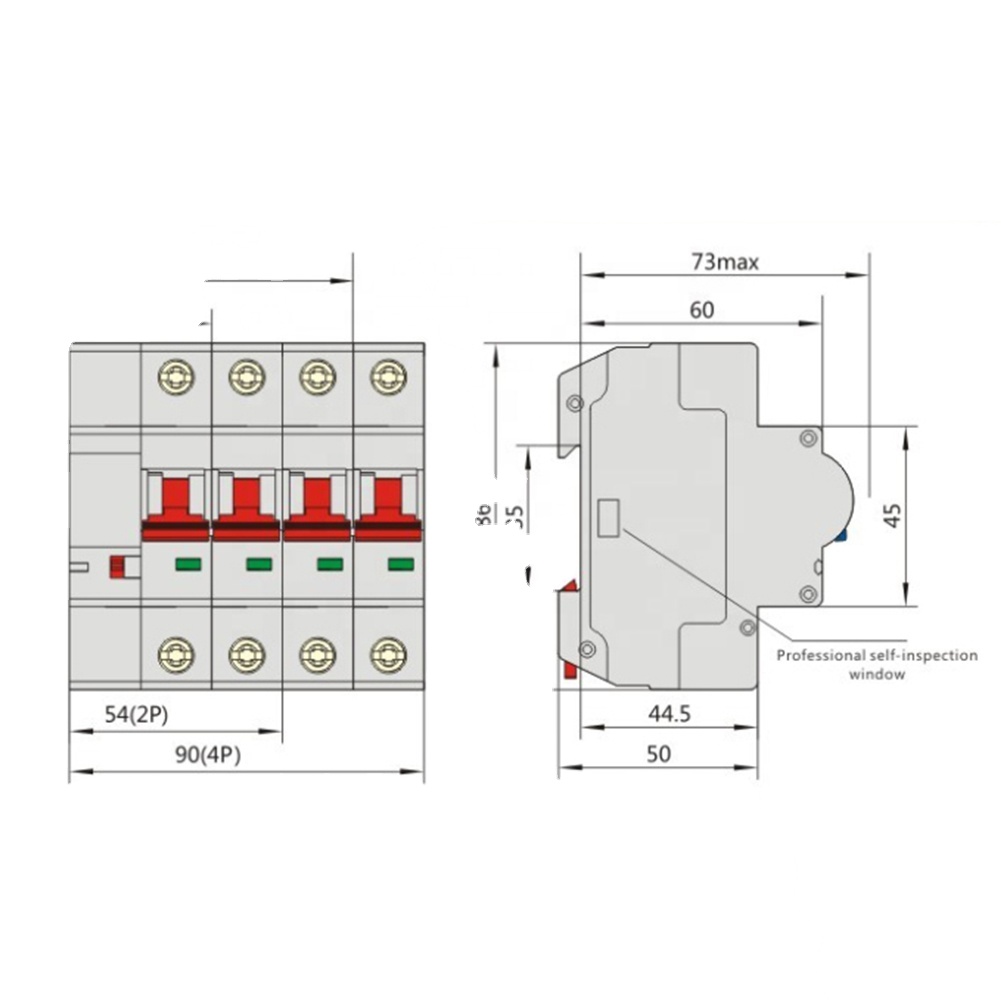 Автоматический выключатель Iot TUYA, MCB работает с Smart Life 1P 2P 3 P 4P 100A CE White Air Smart Elcb 3 фазы 4 провода 2 года 400 В 1 шт.