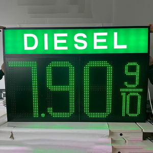 Tùy chỉnh trạm xăng LED dấu hiệu giá LED bảng giá hiển thị cho các trạm nhiên liệu LED Đồng Hồ thời gian ngày hiển thị nhiệt độ - Product Image 3