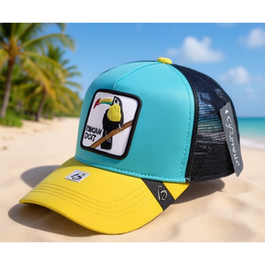 Toucan <b>Cat</b> Trucker <b>Hat</b> Adjustable Mesh Cap Breathable Waterproof Unisex Adult Casual Spring Summer 6-Panel <b>Hat</b> - Product Image 2
