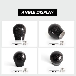 Carbon Fiber Gear <b>Shift</b> <b>Knob</b> 58mm x 50mm Ergonomic Design For Automatic Transmission Cars - Product Image 5