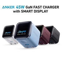 Chargeur mural intelligent ANKER A121D Nano original 45W, charge rapide, pliable, USB C AVS, chargeur de téléphone avec écran pour iPhone 18