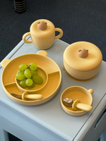 Tasses d'apprentissage pour bébé à double poignée, qualité alimentaire, avec couvercle anti-fuite en silicone et paille intégrée