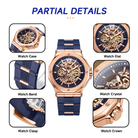 Montres de sport de luxe de grande marque, cadran squelette, montres-bracelets super lumineuses pour montres mécaniques pour hommes