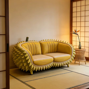 Divano Letto a Forma di Durian di Alta Qualità, Stile Esotico, Cuscino Morbido, Seduta Decorativa Ispirata al Tropico per Caffè e Studi a Tema - Product Image 3