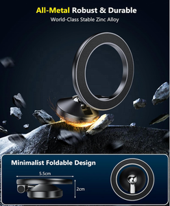 Accesorios de <span class=keywords><strong>Interior</strong></span> de coche Soportes de teléfono Móvil magnético Pegajoso Nueva aleación Plegable Soporte de teléfono de coche magnético Rotación 360 - Product Image 6