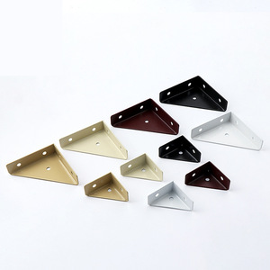 Triangle Support Iron Corner Bracket 90 Degree For Cabinets <b>Tables</b> Chairs Durable Powder Coated - Product Image 1