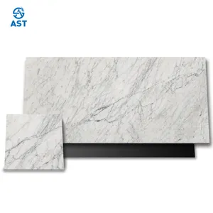 AST OEM/ODM marmol Best quality polished Carrara White Marble White Background With Grey Line Marble Tile For Floor and Wall