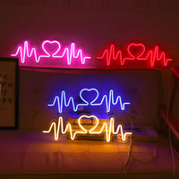 Lumière néon ECG personnalisable disponible dans toutes les couleurs sur mesure, étanche IP65, multi-contrôle pour la décoration dans les hôpitaux et les lieux publics