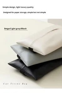 Caixa de Lenços de Luxo em Couro BRM - Suporte para Visor Solar e Descanso de Braço - Product Image 5