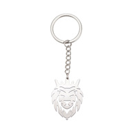 Punk Lion porte-clés à la mode en acier inoxydable évider Animal sac à dos accessoires pour voiture et bijoux idée cadeau élégant