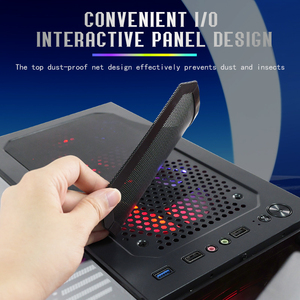 مانمو شعار مخصص برج كامل حالة الكمبيوتر أسود شكل عامل ATX أوم الحالات الكمبيوتر للألعاب خزائن سطح المكتب السعر - Product Image 6