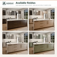 Meuble de cuisine en bois massif avec îlot, design moderne et luxueux, boîtes en panneaux mélaminés, unités modulaires et tiroirs à fermeture amortie