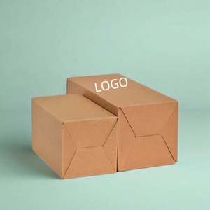 Boîte d'emballage personnalisée en carton kraft brun pour tasse en verre, bouteille d'eau, bougie avec design artistique gaufré à chaud - Product Image 4