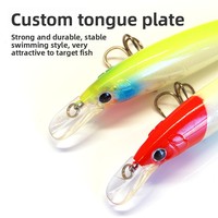 Promotion : Leurre flottant Minnow 110mm 80mm 5g 13.5g, Appât Artificiel Dur de Surface pour la Pêche en Mer, Bateau, Marlin, Bar, Truite