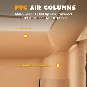 6.3 Large High Quality Double Layer Four-Season Waterproof <b>Inflatable</b> Camping Outdoor Fabric Tent Portable House Tent - Product Image 3