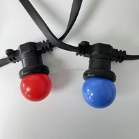 Schweres Flachkabel aus Gummi mit Kupferdraht 2x1,5mm² G45 LED-Lichterkette für Innen und Außen IP65 Wasserdicht Weihnachts- und Partybeleuchtung