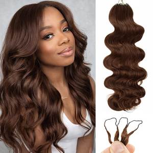Extensiones de Cabello Humano Ondulado para Trenzar, Cabello Humano 100% Natural para Trenzas Boho, Extensiones de Cabello Humano con Efecto Pluma - Product Image 4