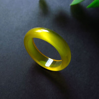 Bague en cristal d'agate blanche naturelle, bagues en pierre précieuse d'agate verte jaune noire de cornaline teintée authentique pour bijoux unisexes