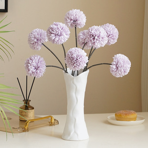 Mock Tenis de Mesa mamás flores artificiales ramo tela fiesta familiar Navidad boda Mesa familia Hotel Decoración - Product Image 4