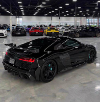 Kit de Carrocería Exterior para Audi R8, Estilo P, Fibra de Carbono, Alerón Delantero, Faldones Laterales, Alerón Trasero, Alerón Tipo Cuchillo