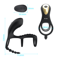 Großhandel Silikon Penisring & Analplug Kabellose Fernbedienung Vibrationsstimulator für Männer Erwachsenenprodukte