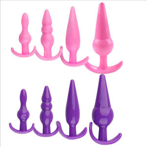 4 buah/set mainan seks steker Anal masturbasi Dildo Plug Anal aman untuk pria wanita mainan <span class=keywords><strong>Dilator</strong></span> Anal untuk Gay - Product Image 4