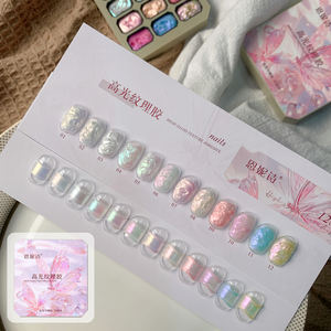 12 Farben Dreamy Texture Nagellack <span class=keywords><strong>Gel</strong></span> Keine Notwendigkeit zu waschen Aurora Silk Hochglanz Textur Styling <span class=keywords><strong>Gel</strong></span> Polish - Product Image 1