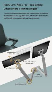 <span class=keywords><strong>Support</strong></span> de bras de moniteur de bureau à <span class=keywords><strong>double</strong></span> ressort à gaz réglable 17-30 <span class=keywords><strong>pouces</strong></span> <span class=keywords><strong>support</strong></span> de <span class=keywords><strong>support</strong></span> de <span class=keywords><strong>support</strong></span> d'<span class=keywords><strong>écran</strong></span> pour bras de moniteur - Product Image 5