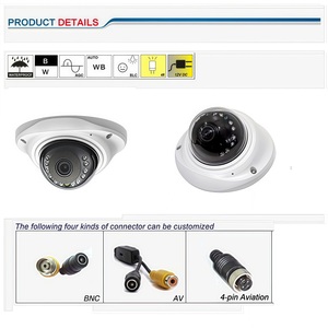 Caméra de recul dôme OEM 1080P pour bus et camions, choix d'objectif 1,44 mm ou 2,88 mm avec vision nocturne pour aide au stationnement de voiture - Product Image 4
