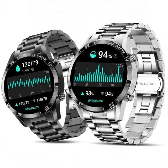 Lige BW0189 Steel Smart Watches Men Touch Wireless Call Heart Rate Sports Activity Fitness Waterproof Smartwatch for Android IOS
