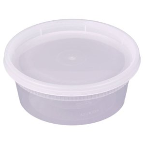 Produit phare : Ensemble de contenants de stockage ronds multifonctionnels de 8 oz, compatibles micro-ondes, avec couvercle, en plastique, boîte alimentaire type déli cup - Product Image 3