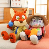 Vente en gros de jouets en peluche Disneyootd Crazy Animals Rabbit de 40/50/60/80 cm, jouets en peluche pour bébés, cadeaux pour les fêtes