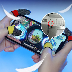 Manchettes de doigt pour jeux mobiles, manchettes de pouce anti-transpiration, respirantes, sans couture, pour écran tactile, en fibre d'argent - Product Image 5