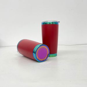 Nouvelle Arrivée US : Tasse à Café Isotherme 20oz Rouge Poudré et Vert avec Couvercle Magnétique pour Noël, Motif Laser - Product Image 4