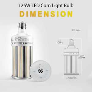 Bombilla LED de maíz de 125W, luz diurna fría blanca para GARAJE INTERIOR, almacén, 450W, luminarias equivalentes para garaje, patio trasero - Product Image 2