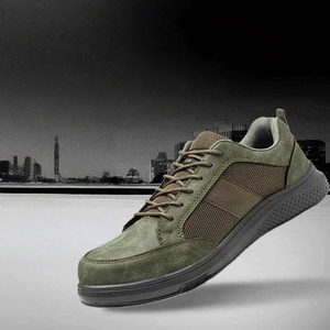 Zapatos de Seguridad de Cuero Afelpado para Hombre, con Cordones, Transpirables, Protección para Todas las Estaciones, Antiestáticos - Product Image 3